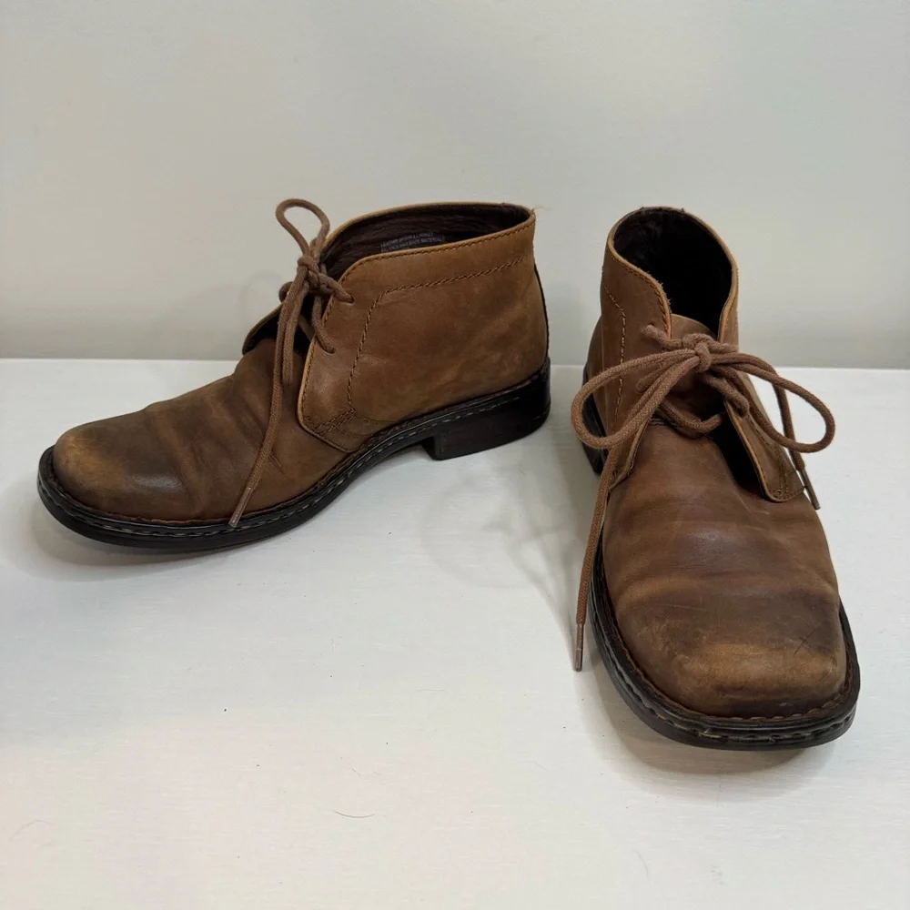 Born Harrison Brown Leather Chukka Boots Lace Up Men’s 8.5 M‎